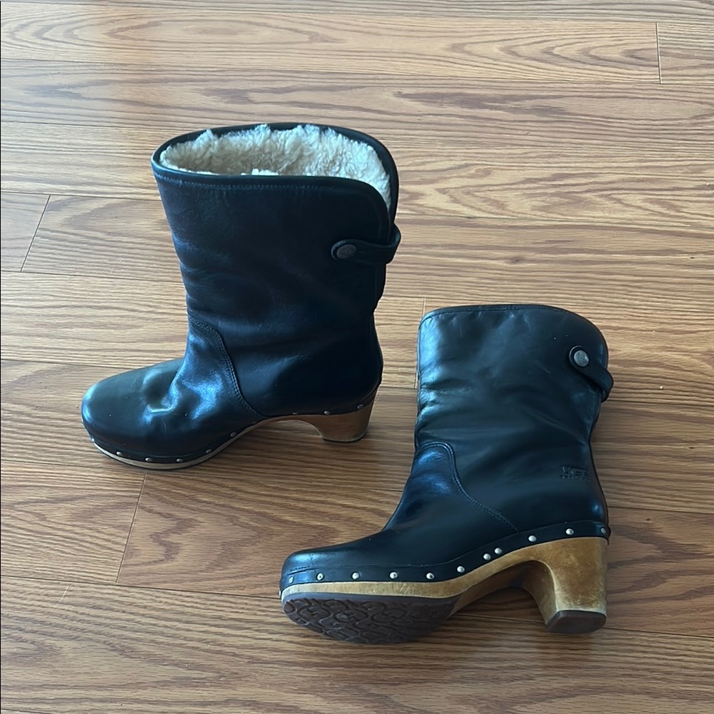 Women's Black Leather Boots